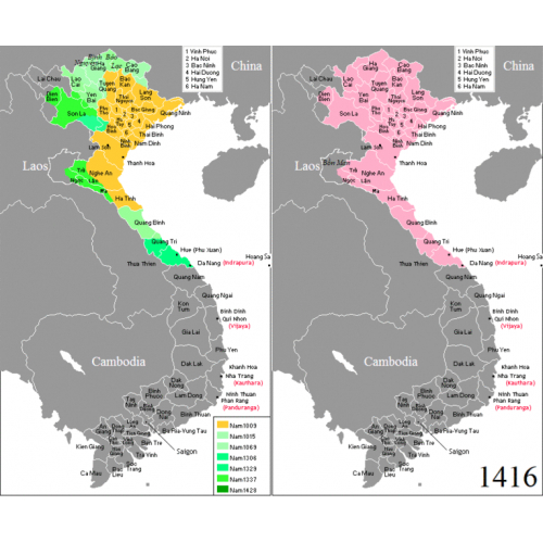 Bản đồ Cương vực Việt Nam năm 1416